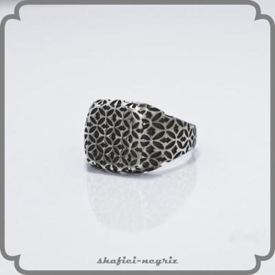 انگشتر نقره مردانه طرح ترک