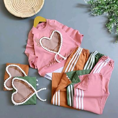 بلوز شلوار دخترانه قلبی