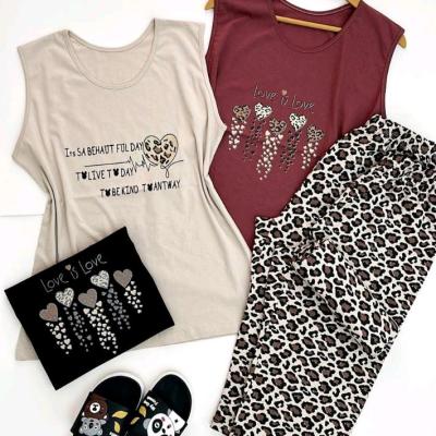 ست تاپ و شلوارک طرح پلنگی