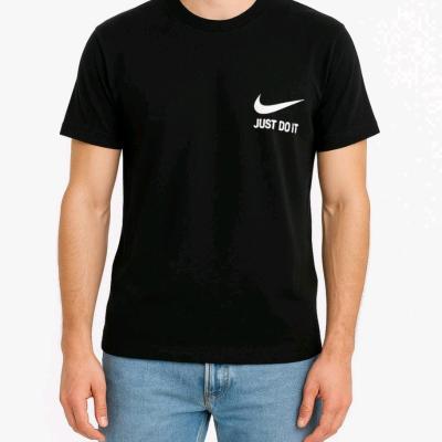 تیشرت مردانه نایک تک رنگ مشکی سایز ایکس لارج