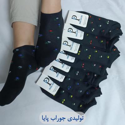 پک جوراب مچی زنانه طرح گلهای رنگی