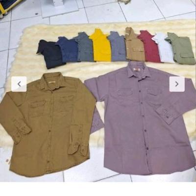 پیراهن های کتان مردانه دو جیب دوخت صنعتی