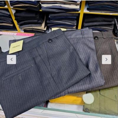 شلوار پارچه ای فاستونی زرین طرح دار (راه راه ) دیپلمات سایز 42 تا 58