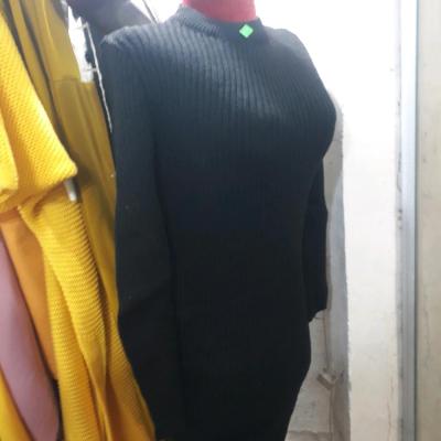 مانتو بافت پشمی بافت مشکی فری سایزتا