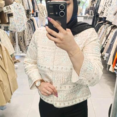 کت کراپ مجلسی مروارید دوزی