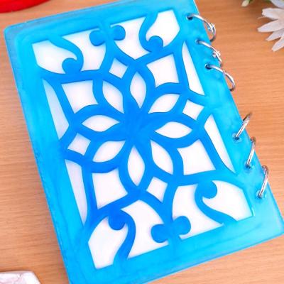 دفتر رزینی آبی دو رنگ