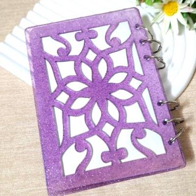 ست تحریر دفتر رزینی بنفش