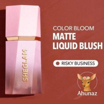 رژ گونه رنگ مرجانی تیره مایع ریسکی بیزنس Risky business انتخاب حرفه‌ای‌ها