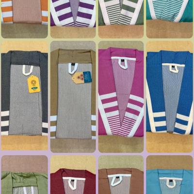 حوله تن پوش نخی رنگی الیاف طبیعی