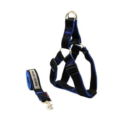 ست بند و قلاده کتفی سگ مگی پت مدل ایکس لارژ پلیس(مشکی-آبی)