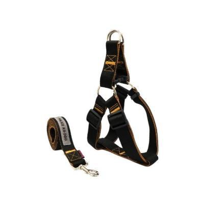 ست بند و قلاده کتفی سگ مگی پت مدل ایکس لارژ پلیس(مشکی-عسلی)