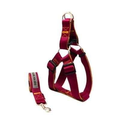 ست بند و قلاده کتفی سگ مگی پت مدل ایکس لارژ پلیس(زرشکی-عسلی)