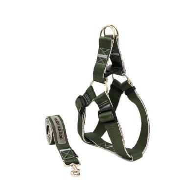 ست بند و قلاده کتفی سگ مگی پت مدل ایکس لارژ پلیس(زیتونی-نقره ای)