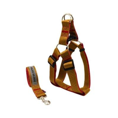 ست بند و قلاده کتفی سگ مگی پت مدل ایکس لارژ پلیس(عسلی-قرمز)