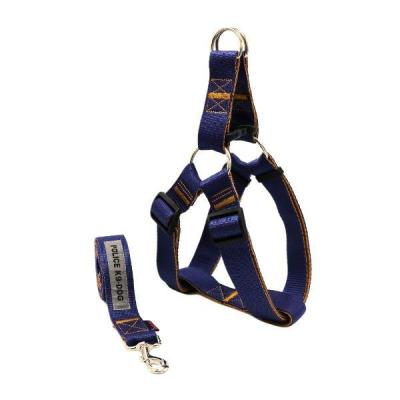 ست بند و قلاده کتفی سگ مگی پت مدل ایکس لارژ پلیس(سورمه ای-عسلی)