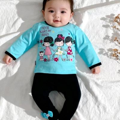 بلوزوشلواردخترانه لاکراپنبه طرح عروسکی سایز30