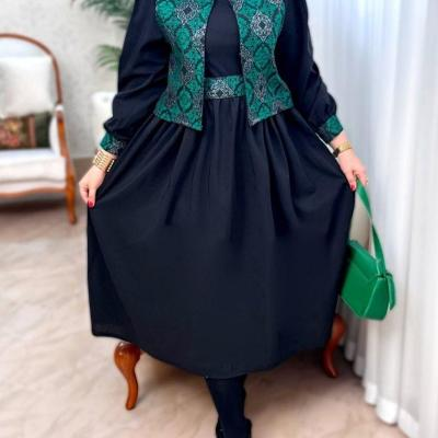 ست پیراهن و ژیله و کمربند مدل گلناز - کد 245