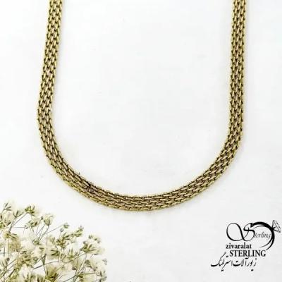 زنجیر (گردنبند) طرح حصیری برند استیل کد 20182