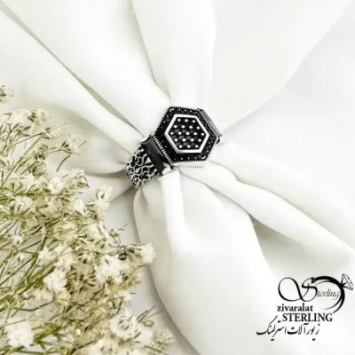 انگشتر ترک نقره 925 عیار طرح کلاسیک کد 20241