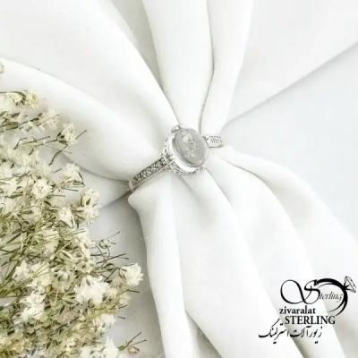 انگشتر نقره زنانه سنگ در نجف نقره 925 عیار کد 20260