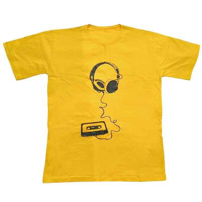 تیشرت نخی طرح هدفون چاپی