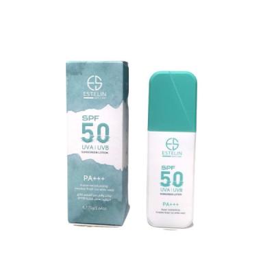 لوسیون ضد آفتاب پمپی بی رنگ استلین spf50 وزن 75 گرم کد ES0173