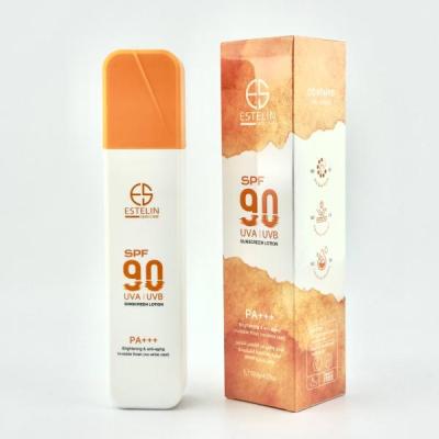 لوسیون ضد آفتاب پمپی بی رنگ استلین spf90 وزن 120 گرم کد ES0176