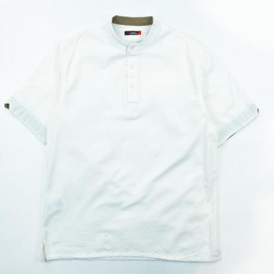 تیشرت مردانه کتان یقه دیپلمات شیری کد 10751