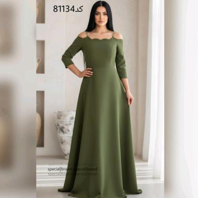 پیراهن مهمانی زنانه کرپ مدل پیراهن خاص زیبای ماکسی مجلسی آلاله 81160