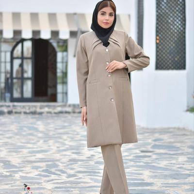 ست مانتو شلوار اداری آستردار مدل کلارا