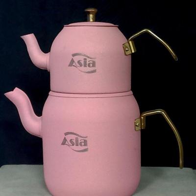 ست کتری و قوری روحی استوانه ای رنگ استاتیک ورق ضخیم