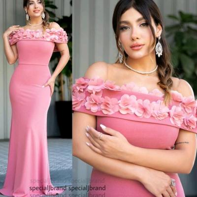 پیراهن مهمانی زنانه کرپ مدل پیراهن فانتزی گلدار مجلسی ماکسی ویلیام 97018