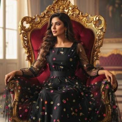 پیراهن مهمانی زنانه تور مدل پیراهن فانتزی تور گلدوزی بابونه 1556