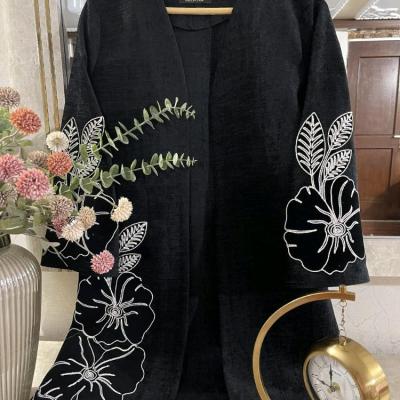 مانتو کتی زنانه مخمل مدل جنس مخمل شنل پری ماه