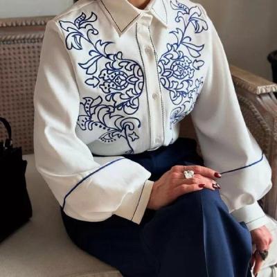 شومیز قواره دار گلدوزی شده