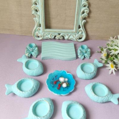 هفتسین سنگی فیروزه ای ماهی