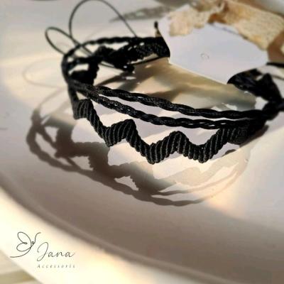 دستبند مکرومه زیگزاگ بافنگت دولاین