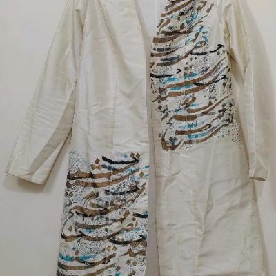 مانتو هنری با چاپ خوشنویسی شعر