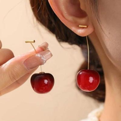 گوشواره دخترانه گیلاس فانتزی