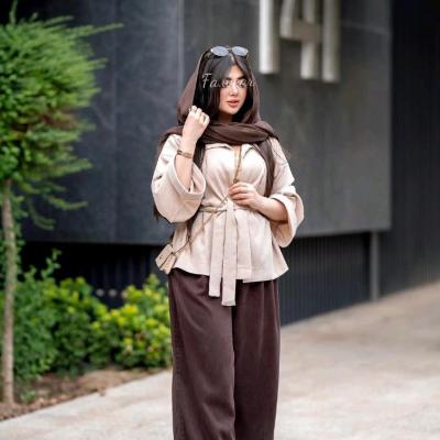 مانتو شلوار پاییزه مخمل کبریتی