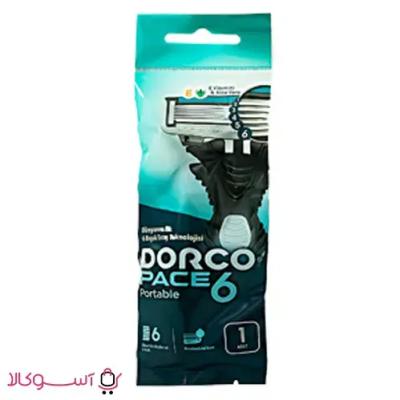 خودتراش مردانه دورکو 6 لبه مدل DORCO Pace6 بسته 1 عددی