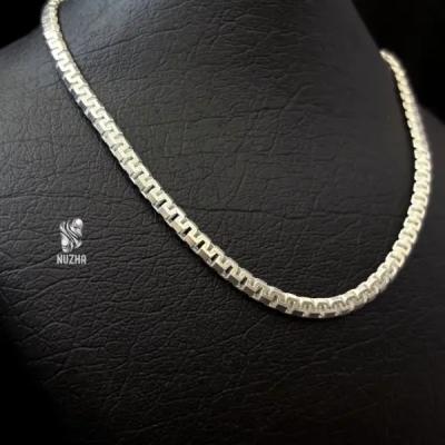 زنجیرنقره مردانه ایتالیایی کدzm1004