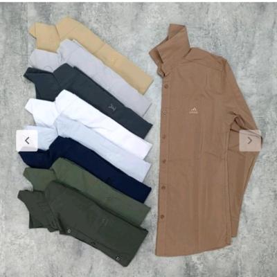 پیراهن های راسته مردانه پارچه نخ پنبه ای کشی دوخت صنعتی