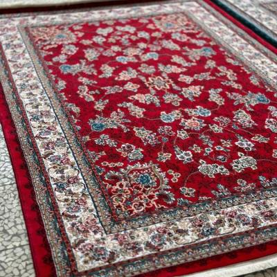 فرش قرمز لاکی 700 شانه تراکم 1800 طرح ترنج سنتی