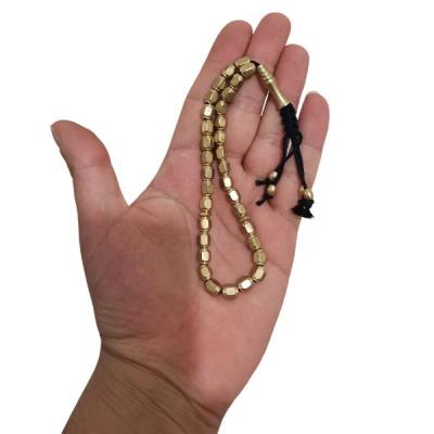 تسبیح 33 تایی برنجی چندوجهی نمره 6