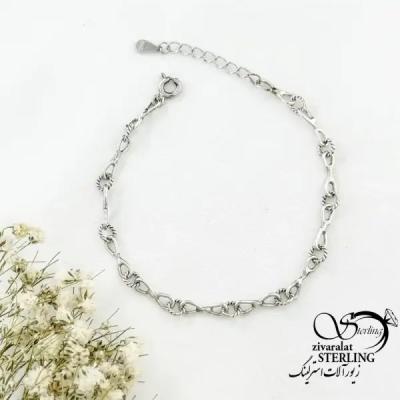 دستبند نقره کلاسیک بچه گانه ساخت ایتالیا کد 20289