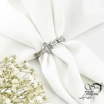 انگشتر نقره 925عیار طرح کلاسیک کد 20296
