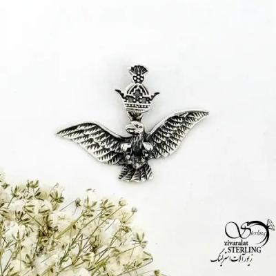 پلاک نقره عقاب تاج دار 925عیار ایتالیا کد 20336