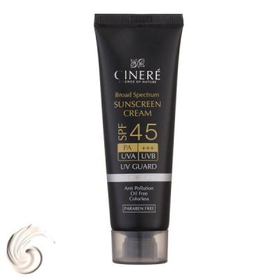 کرم ضد آفتاب آقایان SPF45 سینره، حجم 50 میلی‌لیتر