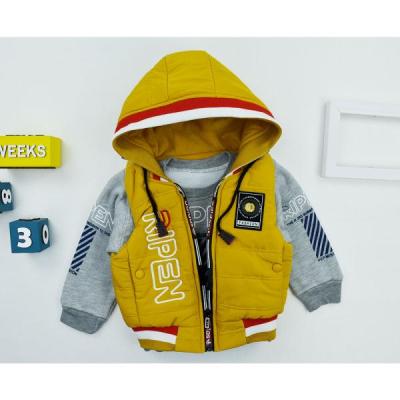 ست پافر و بلوز پسرانه خردلی کد 10873